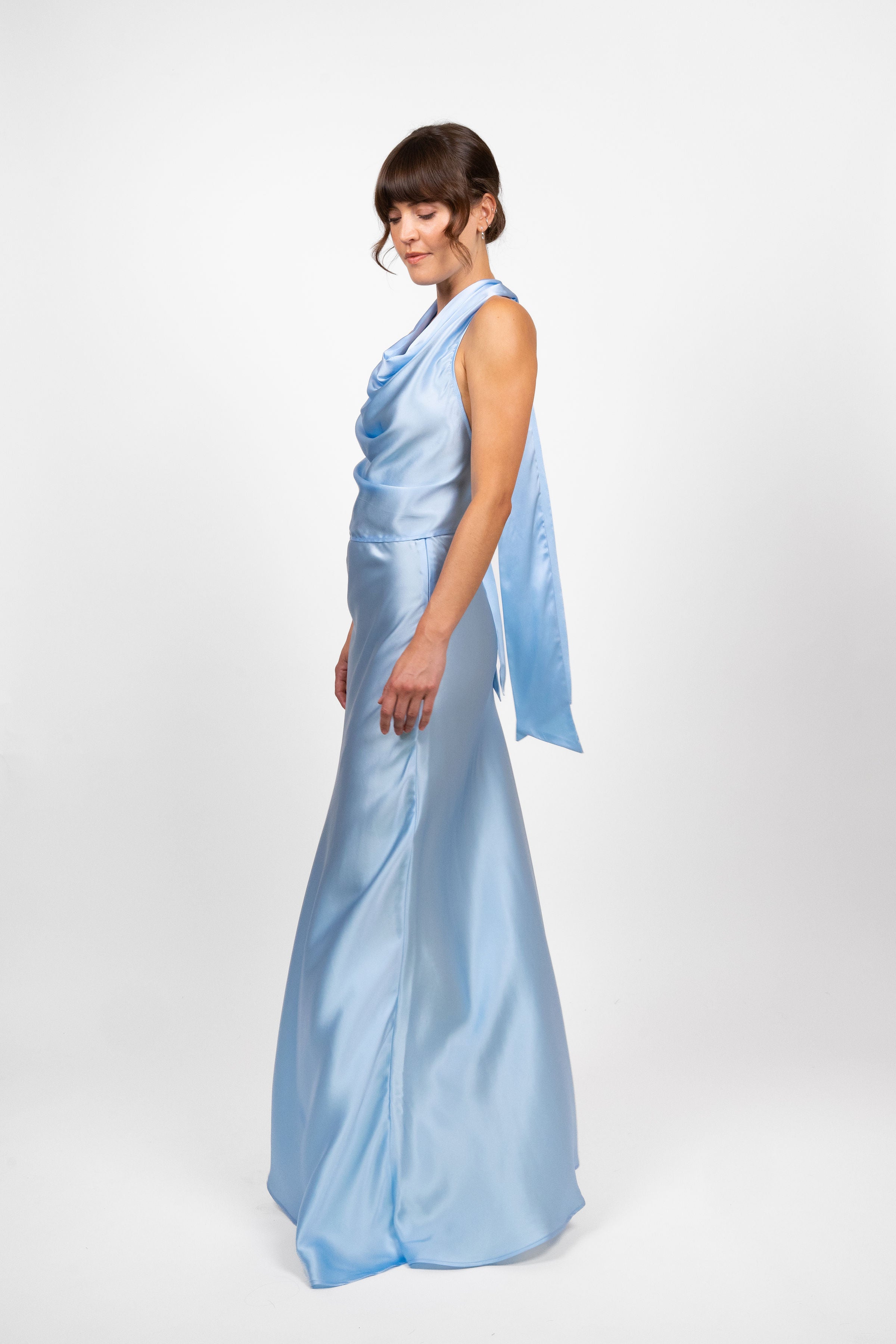 Silk Skirt - Sky
