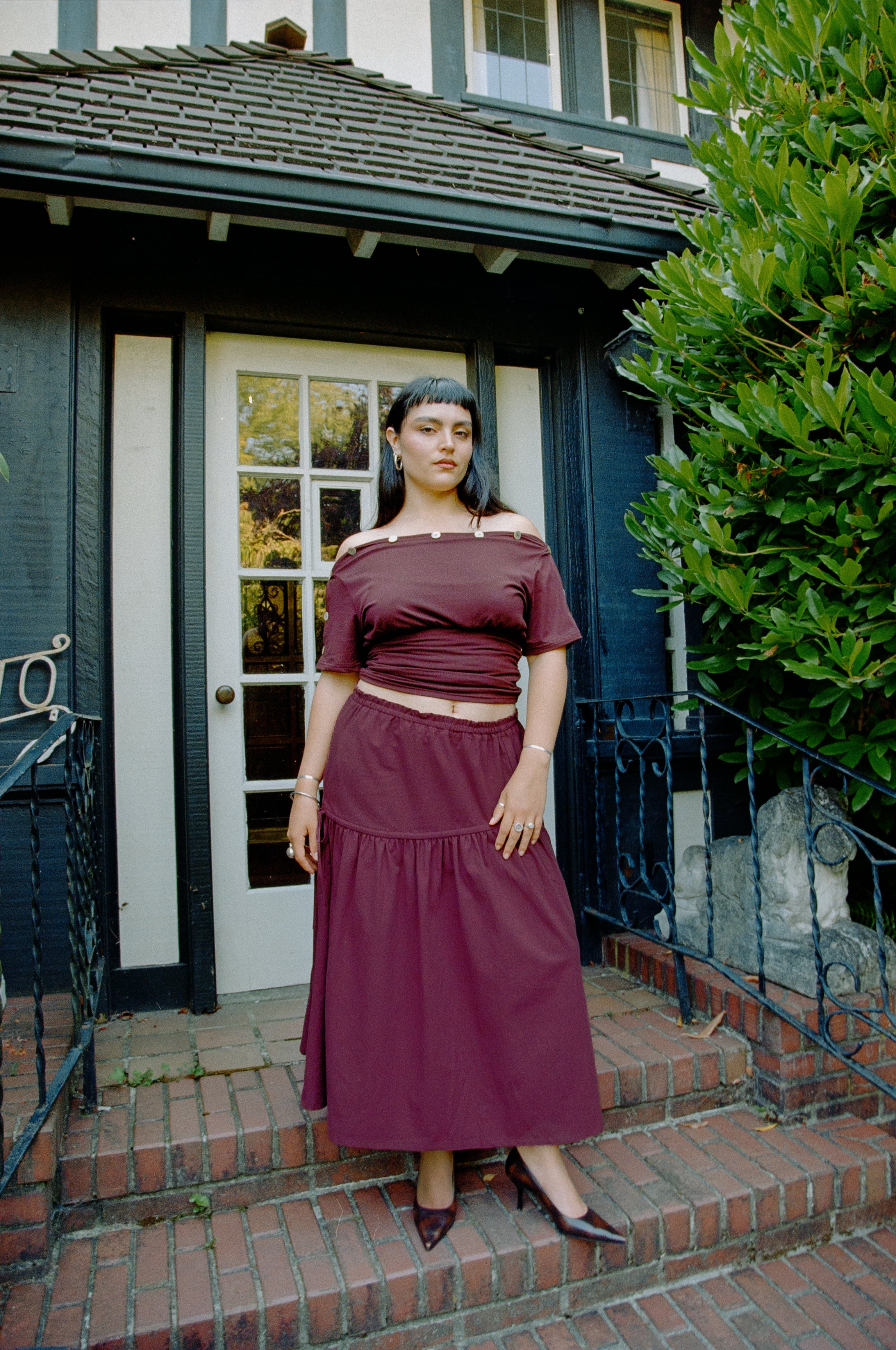 Museum Skirt - Merlot