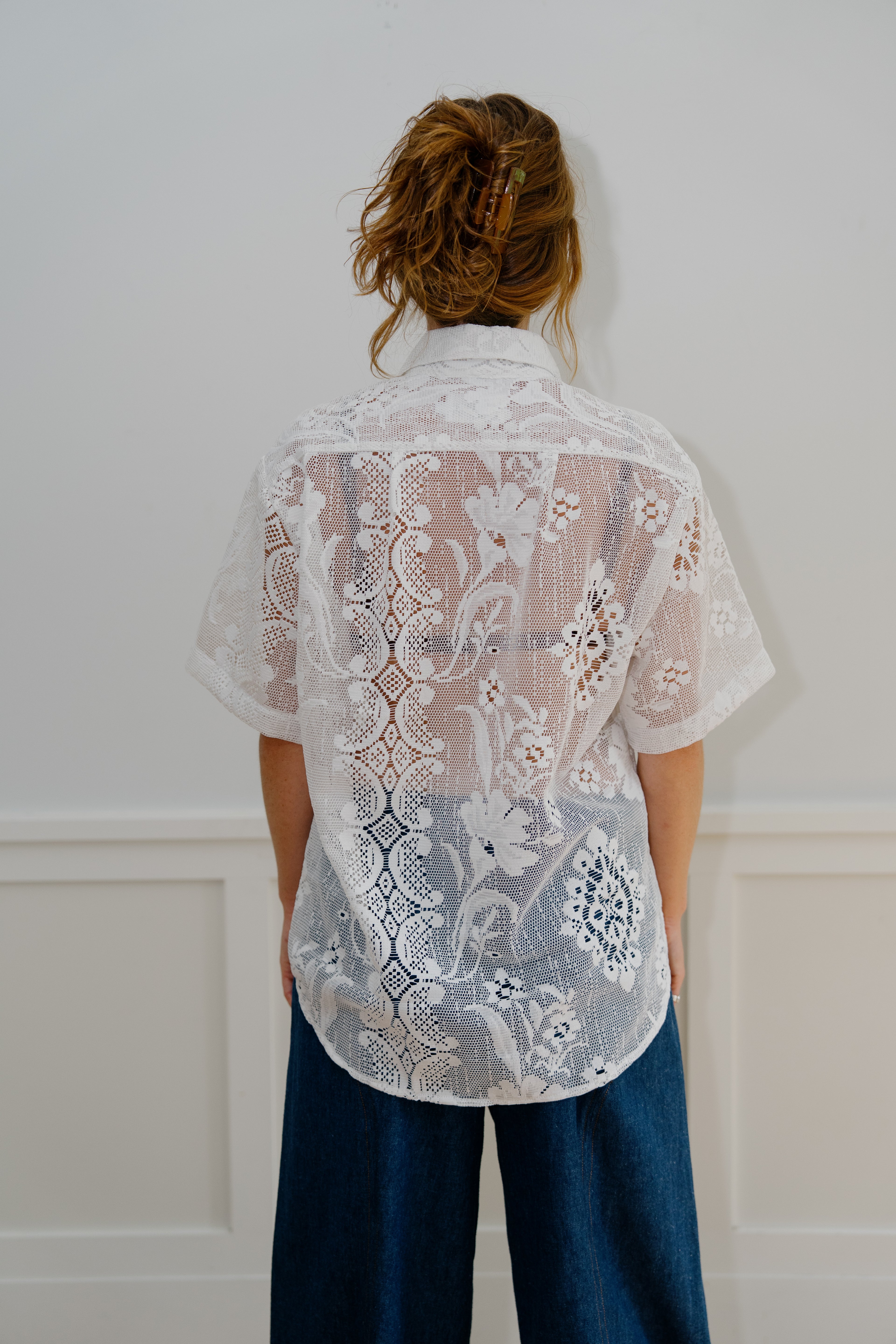 Lace Button Down - 2