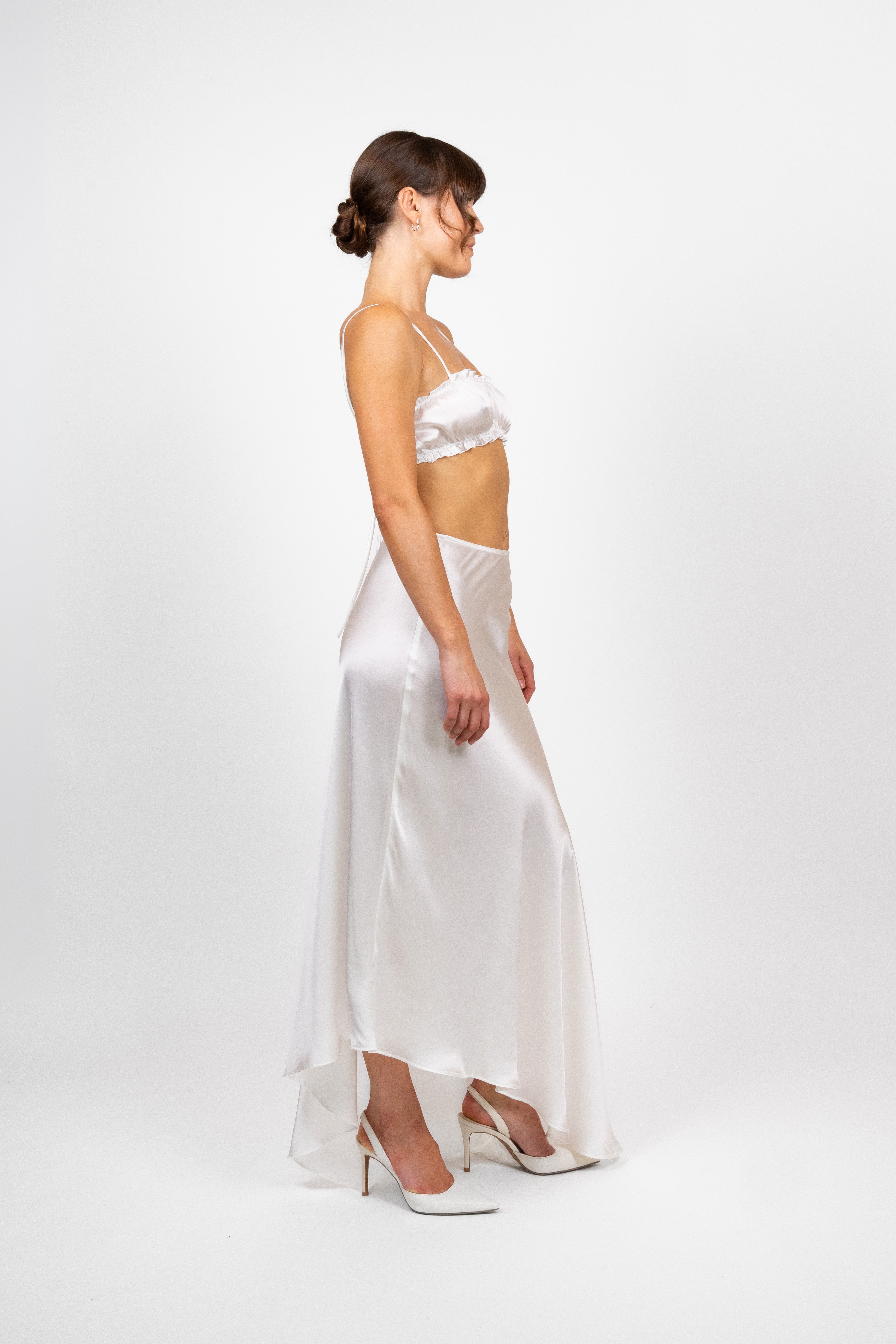 Silk Skirt - Pearl