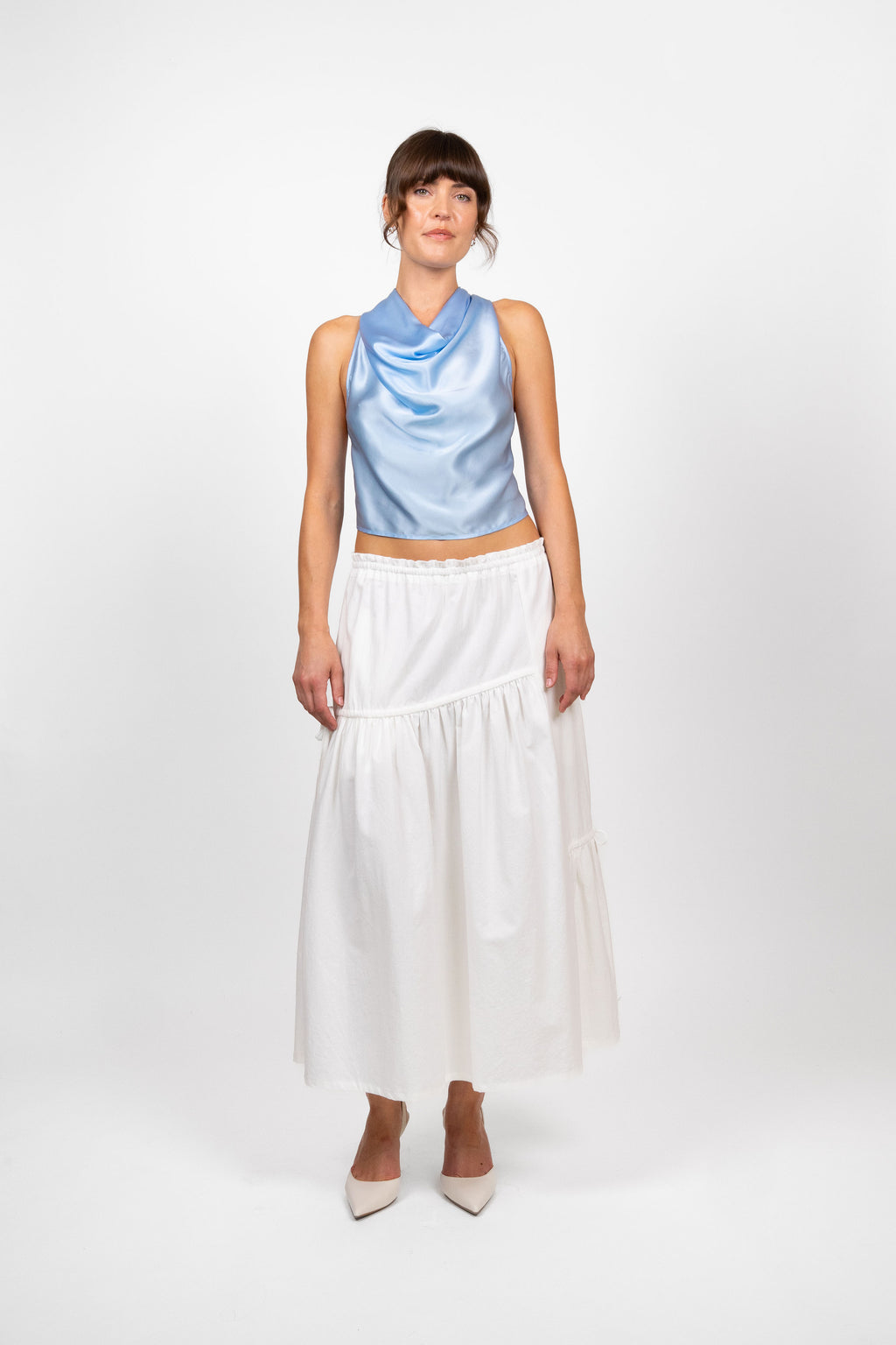 Silk Top - Sky